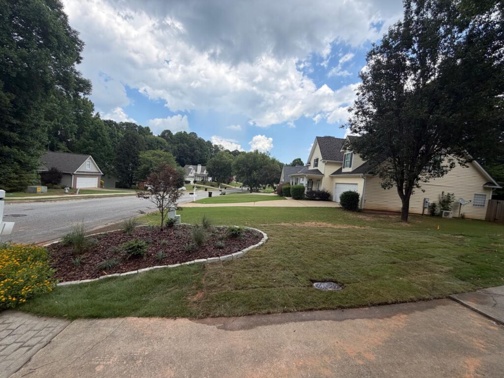 After: Landscape bed design and install, Landscaping Newnan GA